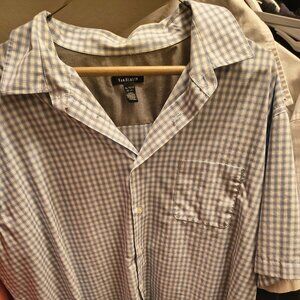 Short Sleeve Checkered Dress Shirt